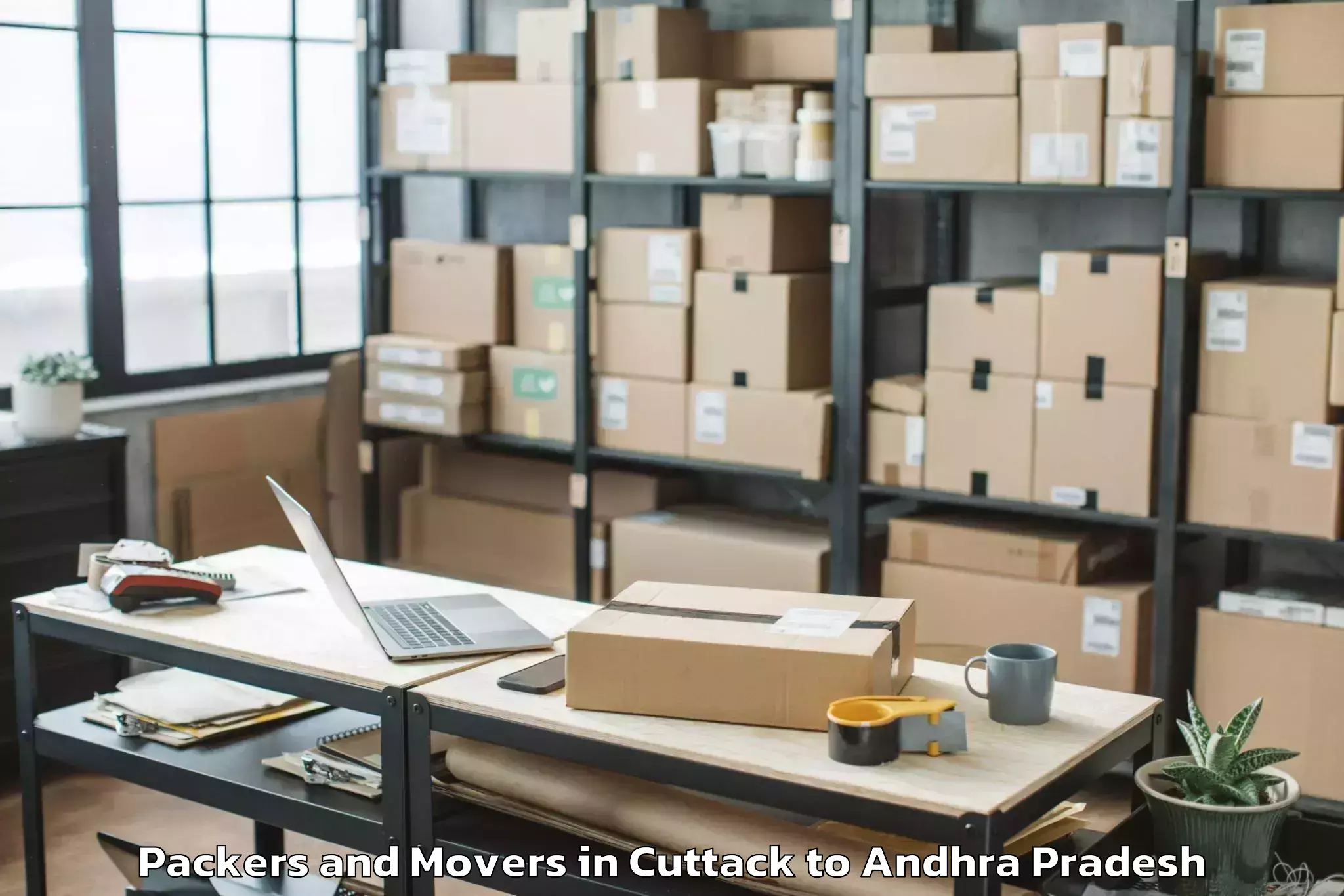 Trusted Cuttack to Gollaprollu Packers And Movers